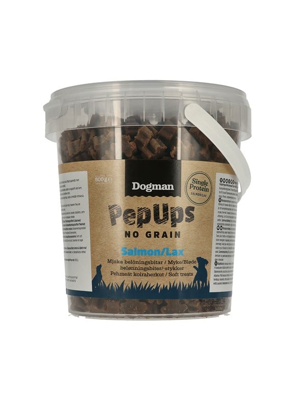 Dogman PepUps No Grain Lakse Hundegodbiter 500g