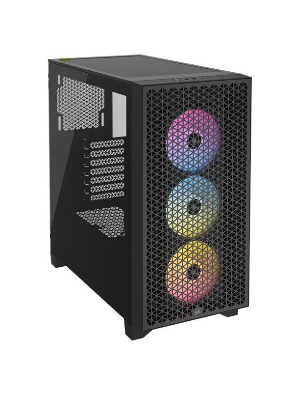 Corsair 3000D RGB AIRFLOW TG - Black - Kabinett - Miditower - Svart