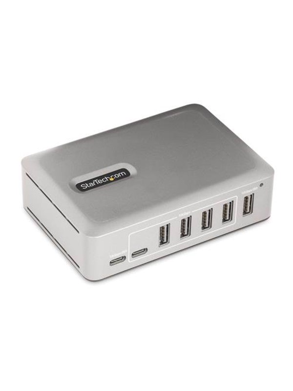 StarTech.com 7-Port USB-C Hub 5x USB-A + 2x USB-C Self-Powered w/ 65W Power Supply USB 3.1 10Gbps Hub w/ BC1.2 Charging USB-hub - 7 porter - Grå