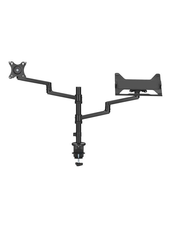 Neomounts DS20-425BL2 mounting kit - full-motion adjustable arm - for LCD display / notebook - black - Max - recommended for 17"-27" (LCD display) / 11.6"-17.3" (notebook)