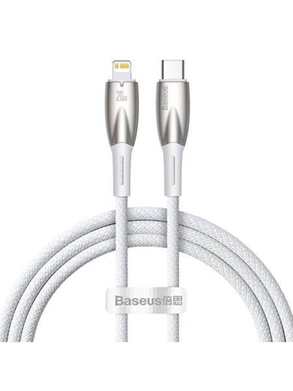 Baseus USB-C cable for Lightning Glimmer Series 20W 1m (White)