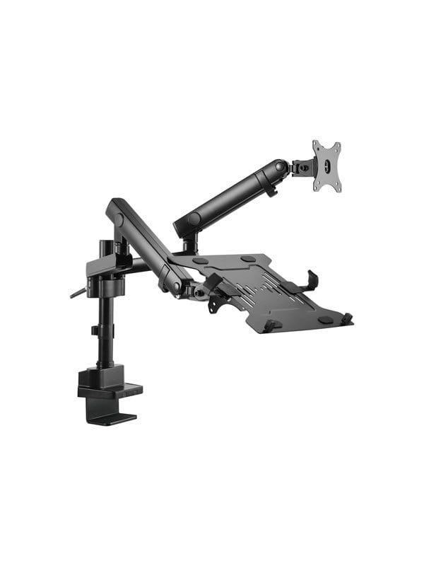 Gembird Monitor Arm & Notebook Tray - 2 x monitor 17"-32" & 1 x notebook 15.6"