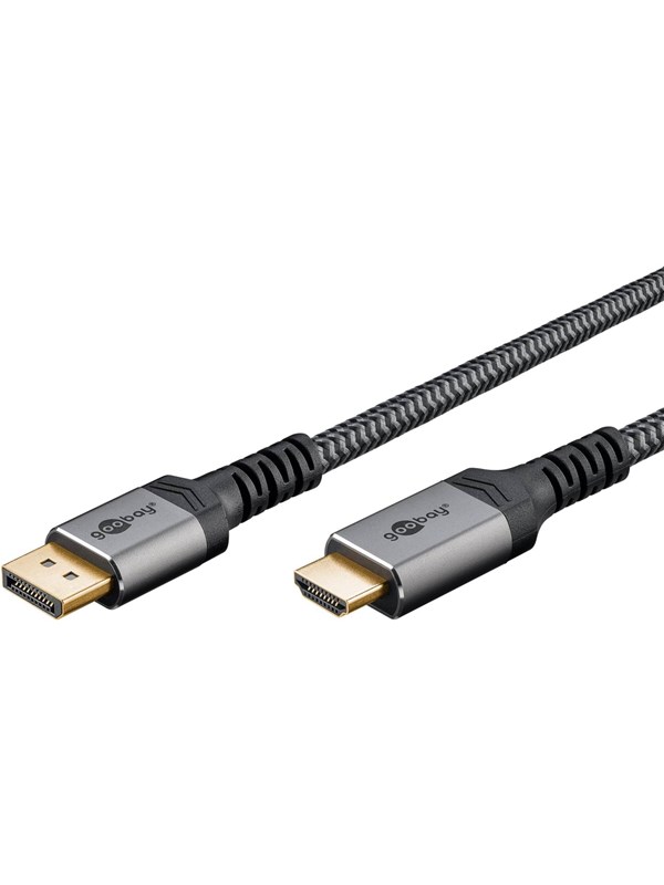 Pro Displayport 1.2 – HDMI 2.0 Sleeved – 1m – Svart