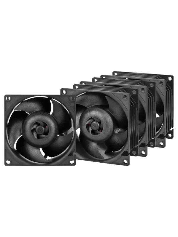 Arctic Server Fan S8038-7K - 4-pack - Kabinettvifte - 80mm - Svart