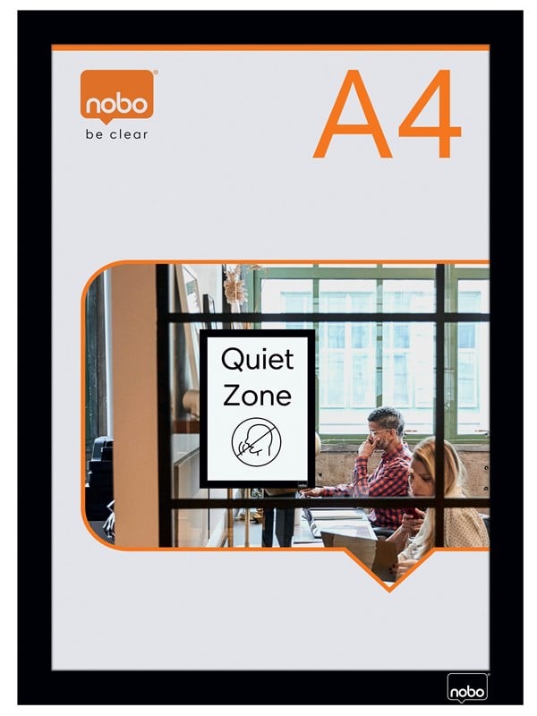 Nobo selvklebende magnetramme A4, svart Sort