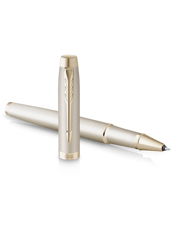 Parker IM monokrom rullekulepenn | Champagnefinish og trim | Fine Point | Svart blekk | Gaveeske