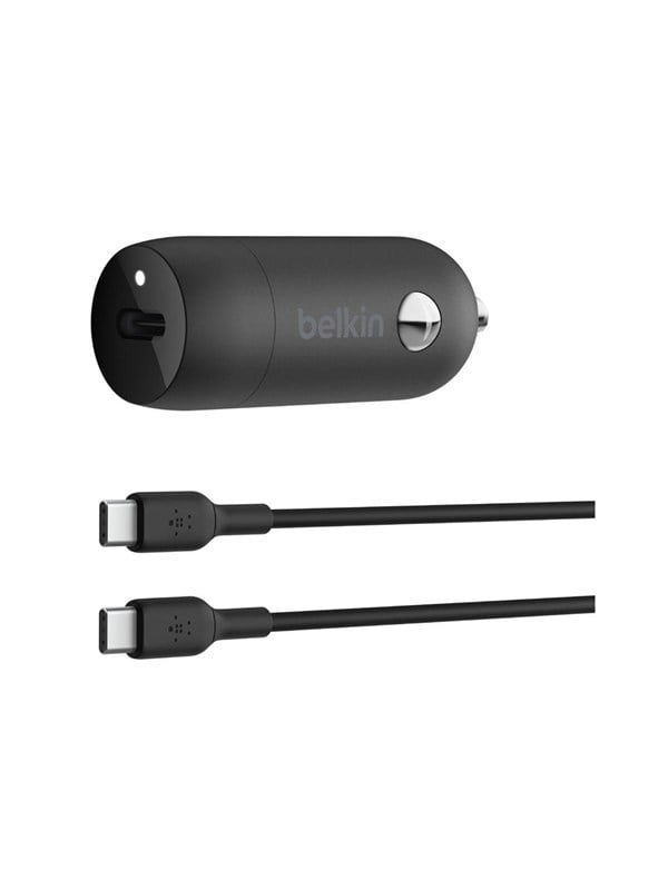 Belkin BoostCharge 30W USB-C Car Charger + USB-C to USB-C cable