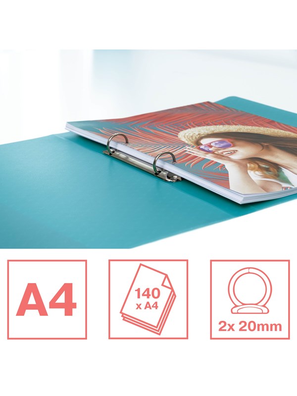 Esselte Ringperm Colour'Breeze PP 2RR 25mm Blå