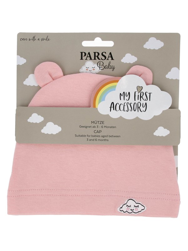 Parsa Baby Babylue med ører og skybroderi - rosa