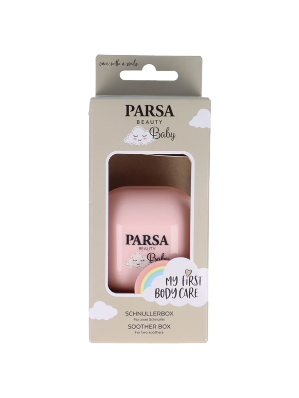 Parsa Baby Boks for oppbevaring av 2x smokker. - Rosa