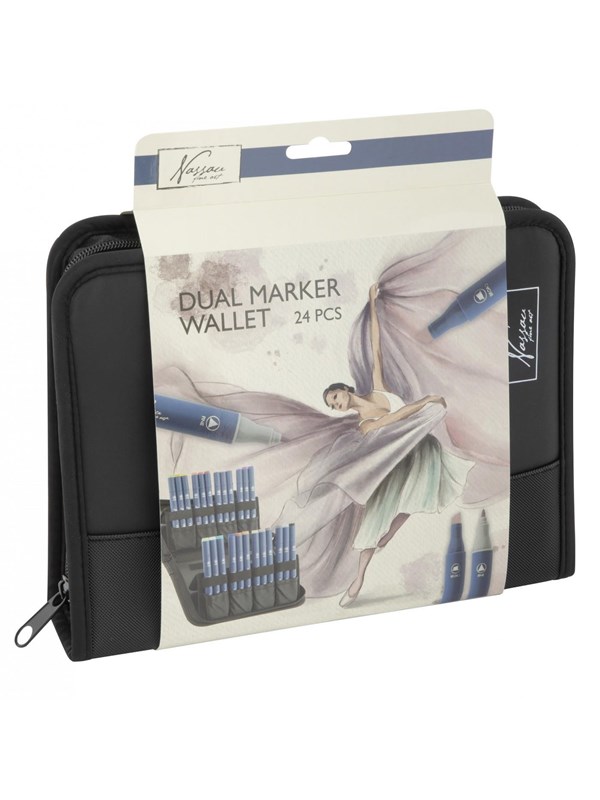 Nassau TWIN MARKERS 24 pcs in pencil case
