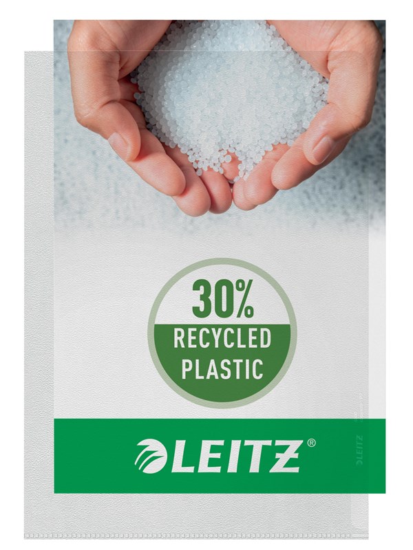 Leitz A4 Omslag 130my, 30% resirkulert plast, Pose med 10