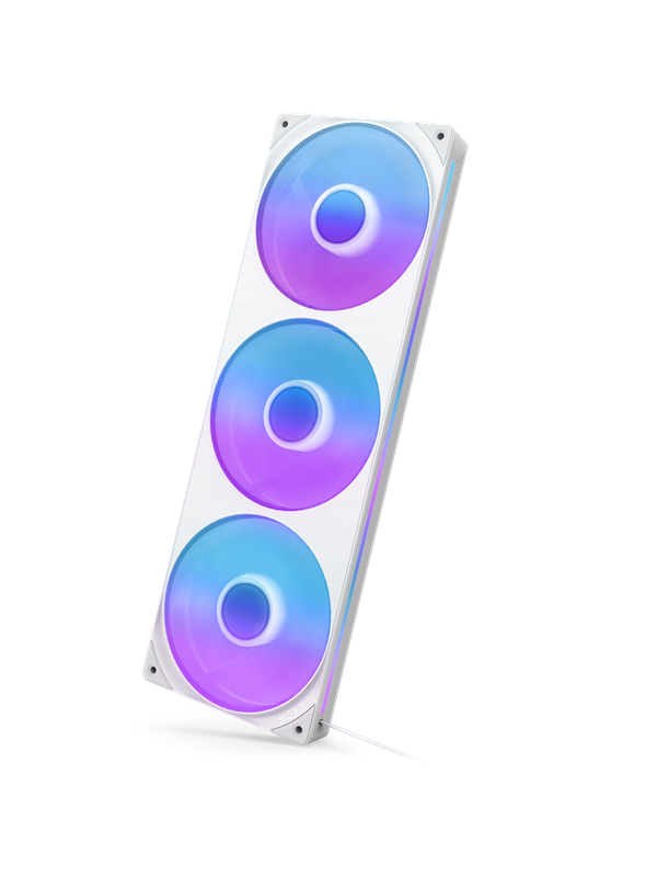 NZXT F360 RGB CORE UNIBODY - 360mm - Kabinettvifte - Hvit - 30 dBA