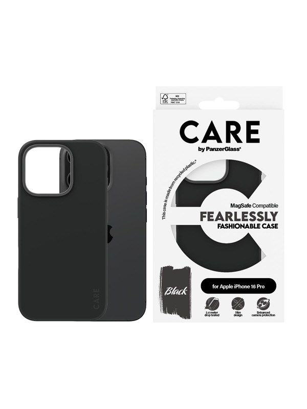 CARE by PanzerGlass Case Fashion Black MagSafe iPhone 16 Pro