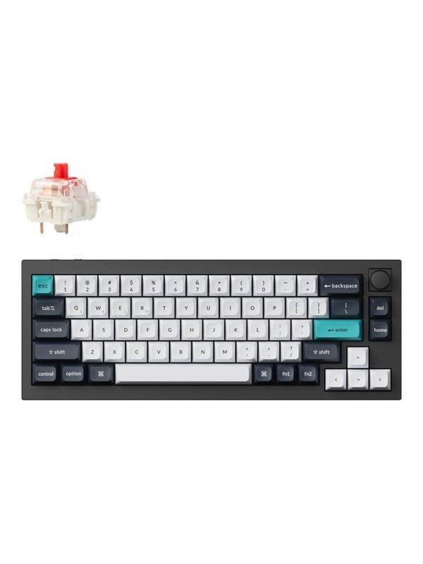 Keychron Q2 MAX - Knob Wireless Tri-Mode QMK/VIA - Gateron Jupiter Red - Gamingtastatur - Uten numpad - Nordisk - Svart