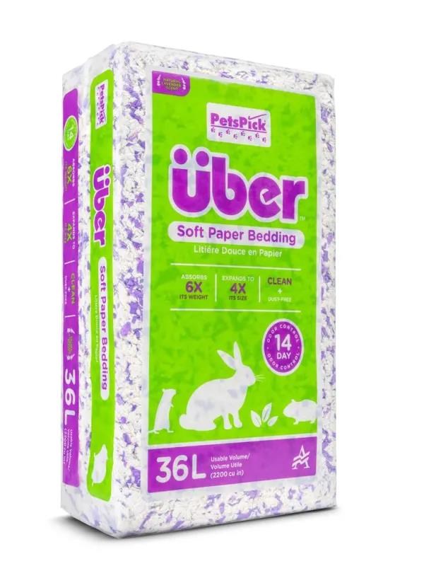 Über Paper Bedding 36 L Purple/White w/Lavender Scent