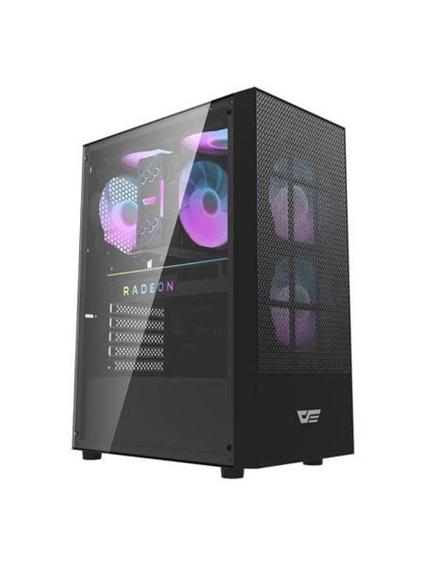 Darkflash Computer case A290 + 3 fans (black) - Kabinett - Miditower - Svart