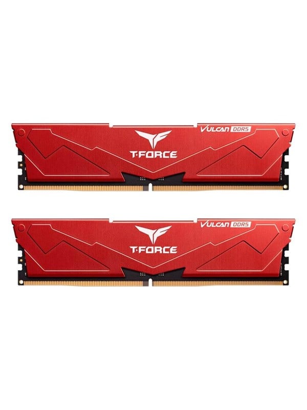Team Group T-Force Vulcan DDR5-6000 - 32GB - CL30 - Dual Channel (2 pcs) - AMD EXPO & Intel XMP - Rød