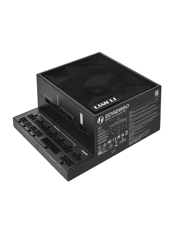 Lian Li EDGE 850 Strømforsyning (PSU) - 850 Watt - 120 mm - ATX 3.1 - 80 Plus Platinum sertifisert