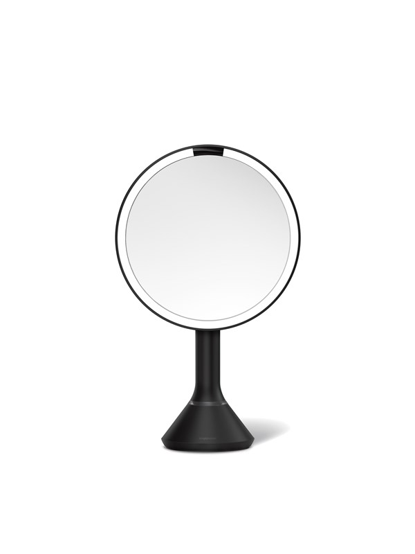 Simplehuman Sensor speil med berøringskontrollert lysstyrke og dobbel lysinnstilling, svart