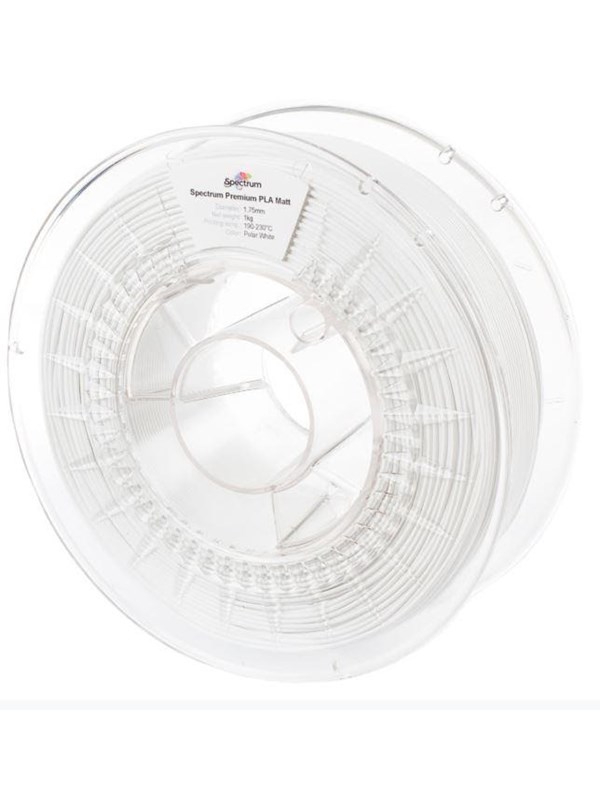 Spectrum 3D Filament / PLA Premium Matt / ⌀ 1.75 mm / Polar White / 1 kg