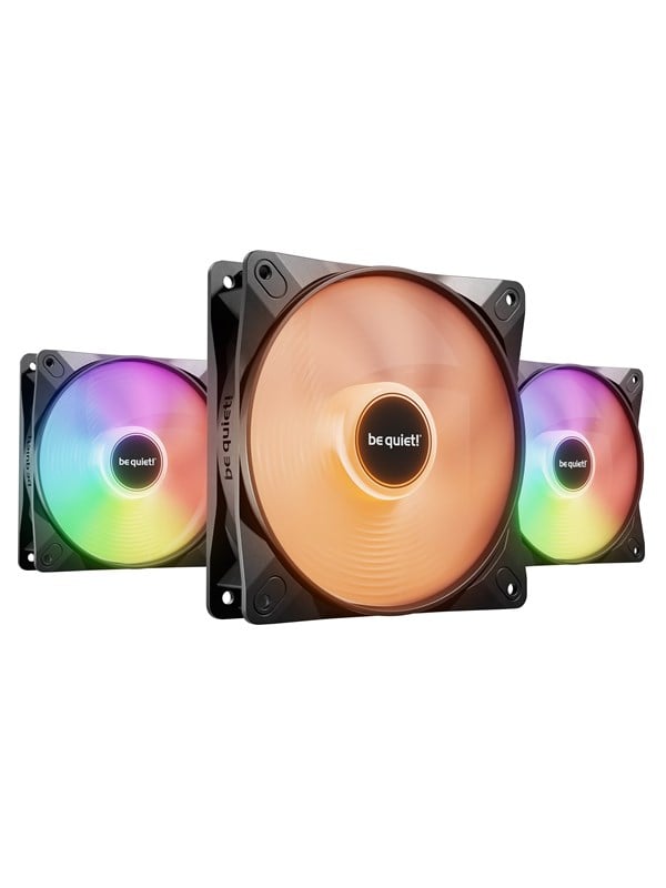 be quiet! LIGHT WINGS LX 120 (3-pack) - Kabinettvifte - 120mm - Svart med RGB LED-lys - 25 dBA