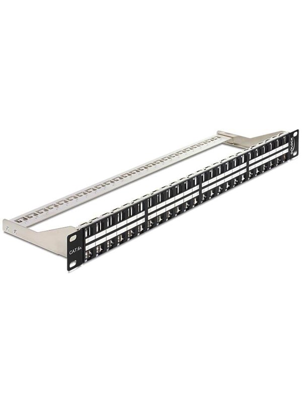 DeLOCK 19″ Keystone Patch Panel 48 Port 1 U Black
