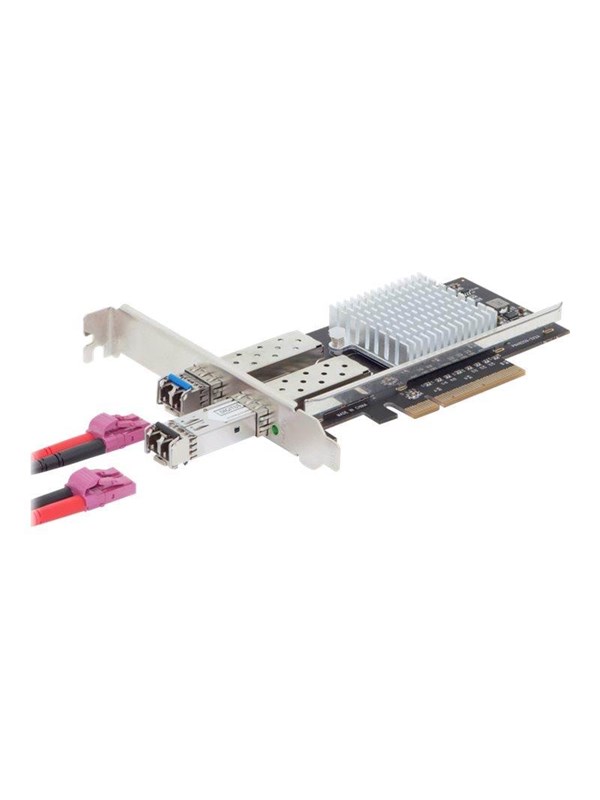 Bilde av Digitus DN-10162, Intern, Koblet med ledninger (ikke trådløs), PCI Express, Fiber, 20000 Mbit/s