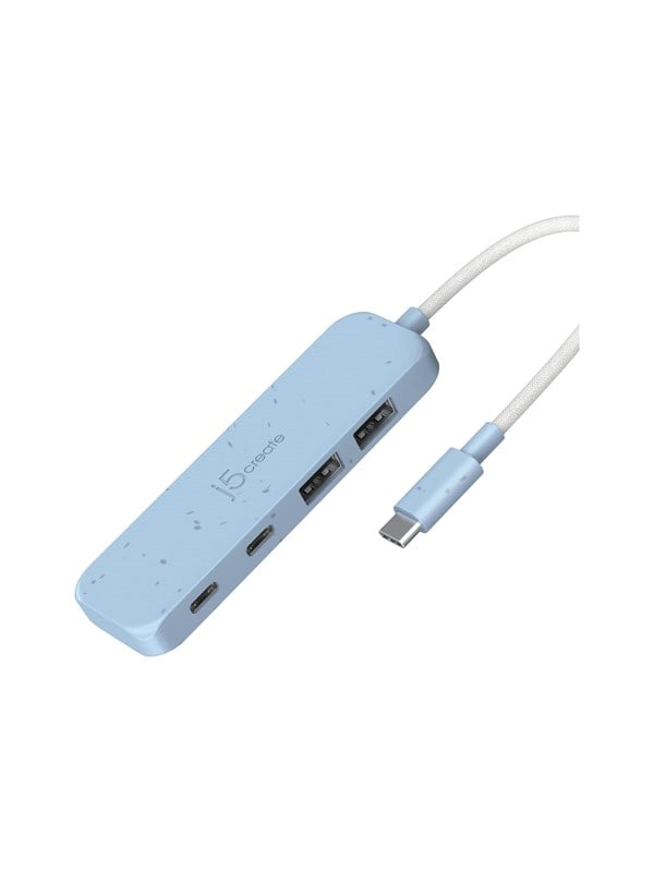 j5create JCH342EC - hub - USB-C - 4 ports USB-hub - 4 porter - Blå