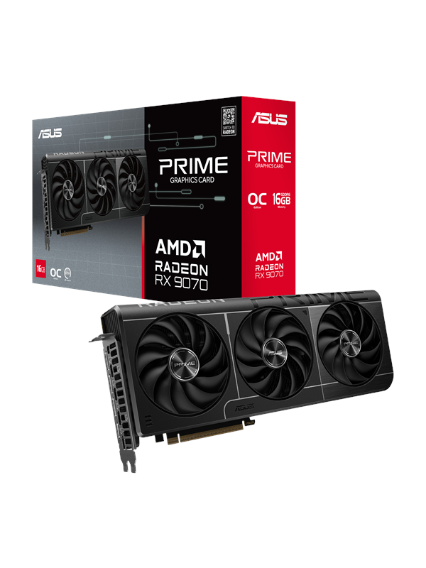ASUS Radeon RX 9070 Prime OC - 16GB GDDR6 RAM - Grafikkort