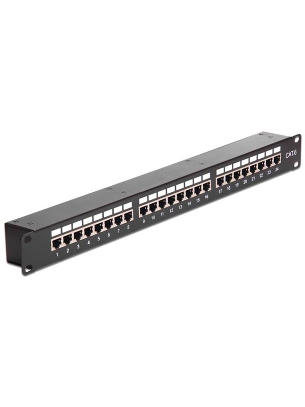 DeLOCK 19" Coupler Patch Panel 24-Port Cat.6