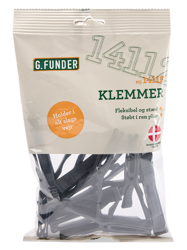 G.Funder Plastic clothespin 12 pcs. - Danish produced