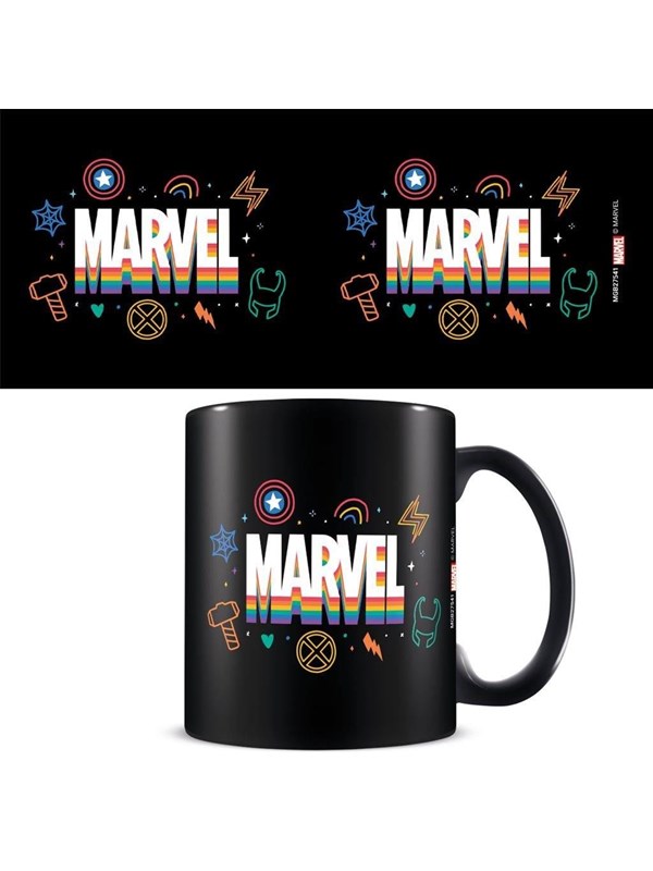 Pyramid - Marvel Pride (Logo Rainbow) - Black - Krus