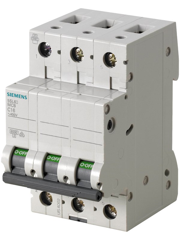Siemens Circuit breaker 3-pole 6kA C50
