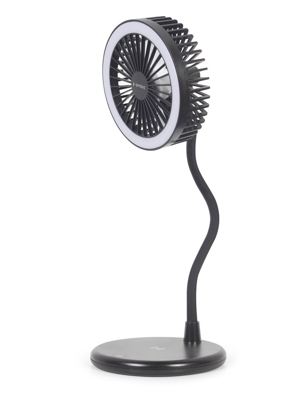 Gembird Desktop fan with lamp and wireless charger