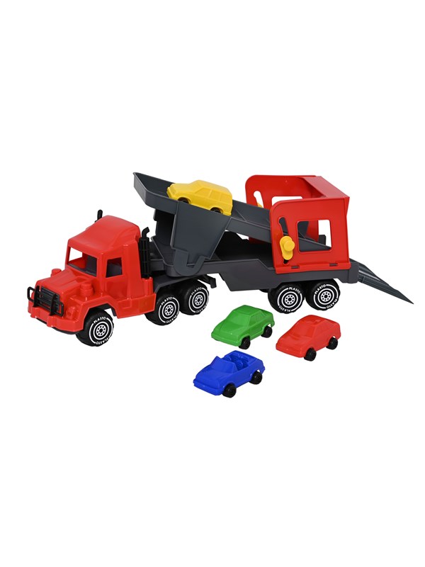 Plasto Car carrier with 4 cars 47 cm