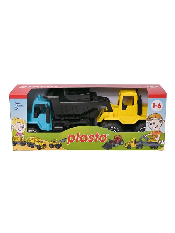 Plasto Truck and Shoveldozer in retail box
