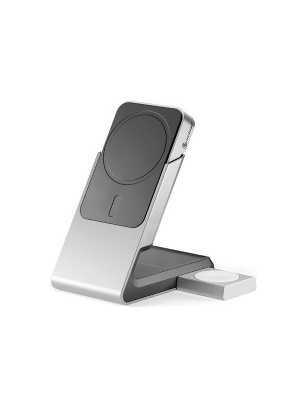ALOGIC Matrix+ wireless charging stand – + AC power adapter – magnetic 24 pin USB-C – 15 Watt – with 5000 mAh wireless power bank multi-country power adapter (30 W) – 9350784027788