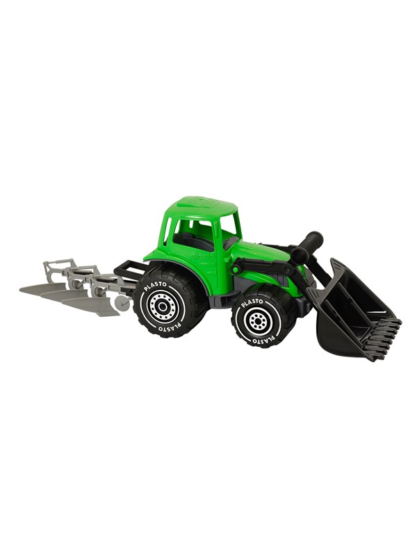 Plasto Tractor with frontloader and plough 52 cm