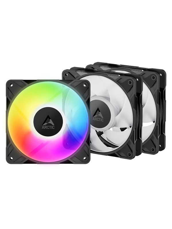 Arctic P12 Pro ARGB (3-Pack) - Kabinettvifte - 120mm - Svart