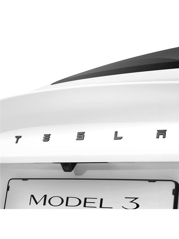 Spigen Tesla Rear Emblem Logo Full Cover - carbon - Tesla Model 3 2024