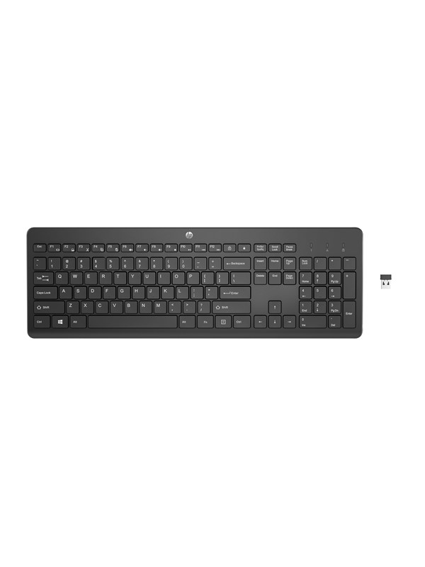 HP 230 Wireless Keyboard Black Nordic - Tastatur - Nordisk - Svart