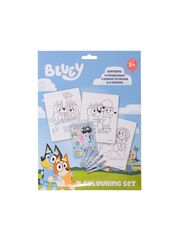 Euromic BLUEY fargeleggingssett med 6 fargestifter