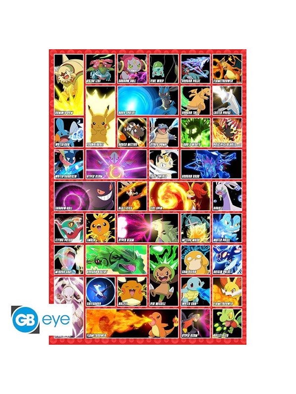 ABYstyle - POKEMON Poster Moves (91.5x61cm) - Plakat