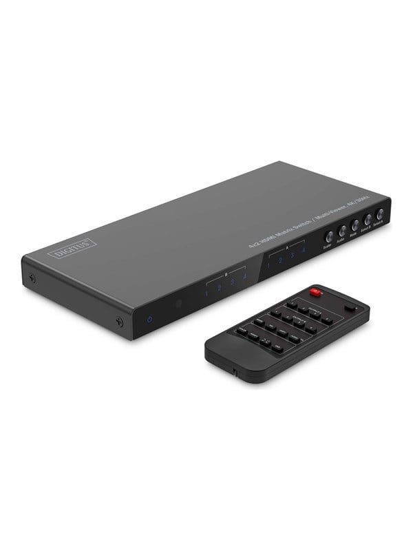 DIGITUS - video/audio switch - multi-viewer 4K/30Hz - 4 x 2