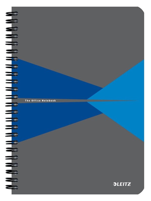 Leitz Office Notebook A5 ruled wirebound with cardboard cover blue