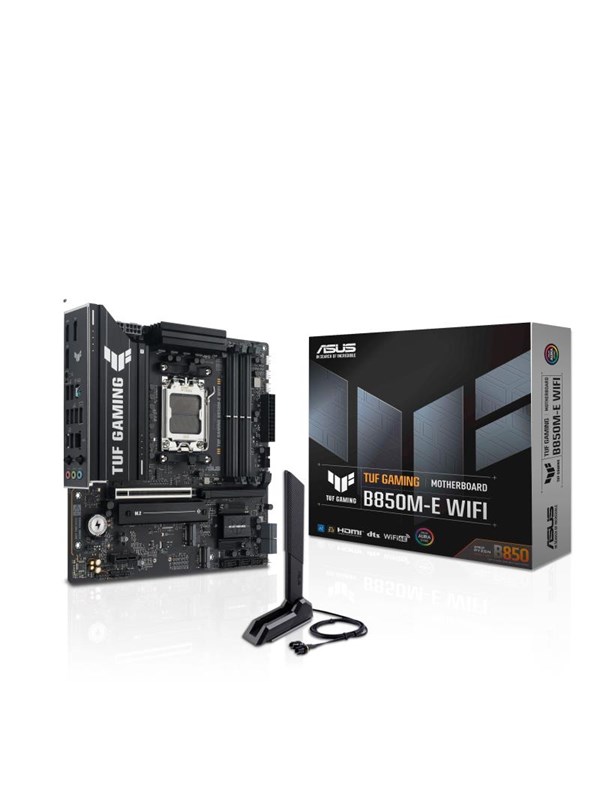 ASUS TUF GAMING B850M-E WIFI Hovedkort - AMD B850 - AMD AM5 - DDR5 RAM - Micro-ATX