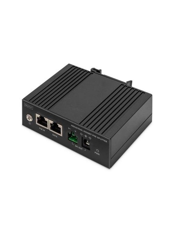 DIGITUS - PoE splitter - Gigabit Ethernet industrial - 60 Watt Strømforsyning (PSU) - 60 Watt - 80 Plus