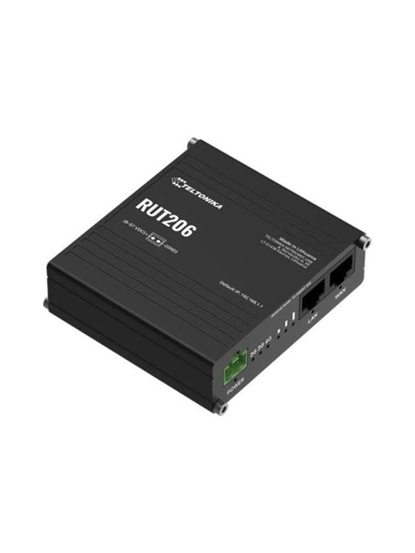 Teltonika RUT206 - wireless router - WWAN - Wi-Fi - 3G 4G 2G - DIN rail mountable wall-mountable surface-mountable - Wireless router N Standard - 802.11n