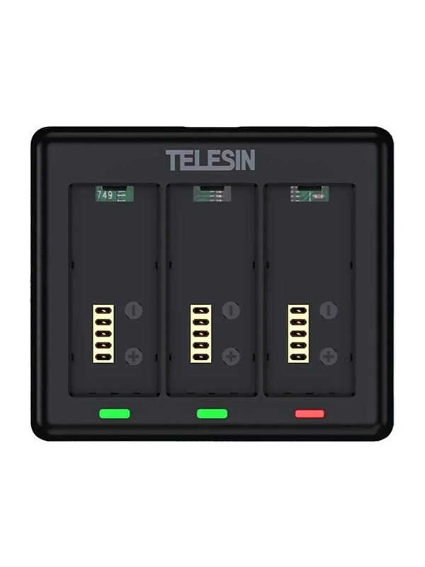 Lader for 3 batterier til GoPro HERO 13 Telesin (S0-BCG-12-TGP)